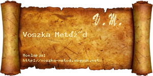 Voszka Metód névjegykártya
